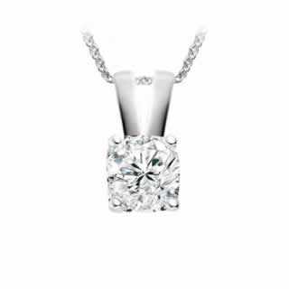  Solitaire Diamond Pendant in 18K White Gold (1.26ct. tw.)